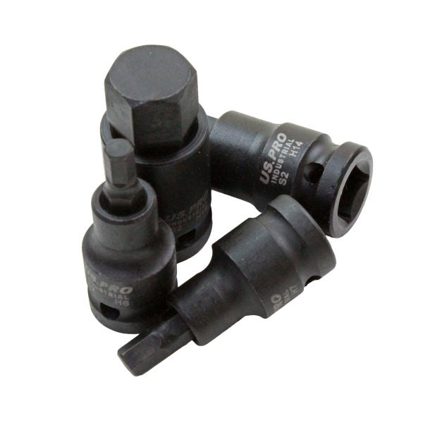 US PRO 10pc IMPACT HEX BIT SOCKET SET 1/2'' Drive 4mm to 19mm allen key B1366