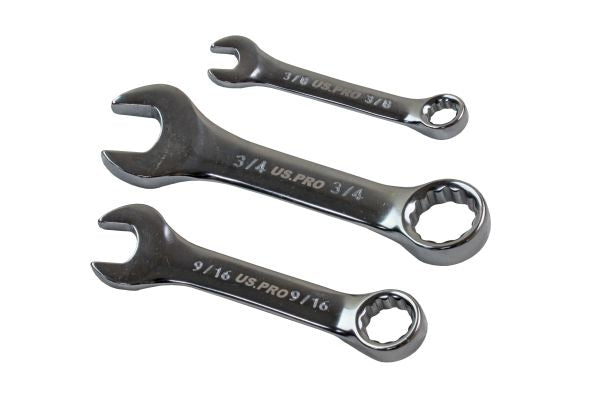 BERGEN 7pc SAE AF STUBBY COMBINATION SPANNER WRENCH SET B1850