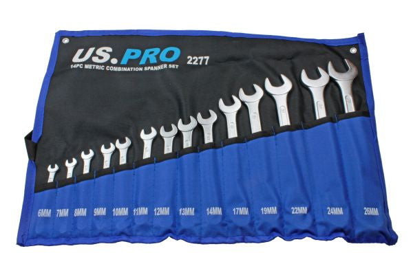 Vorlux 14pc Combination Spanner Set 6 - 26mm Ring and Open End B1985