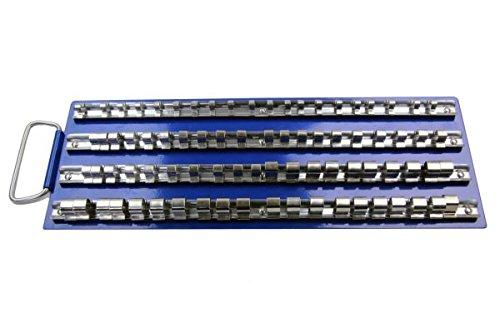 US Pro 80 CLIP METAL SOCKET STORAGE TRAY 1/4'' 3/8'' 1/2 DRIVE B3305