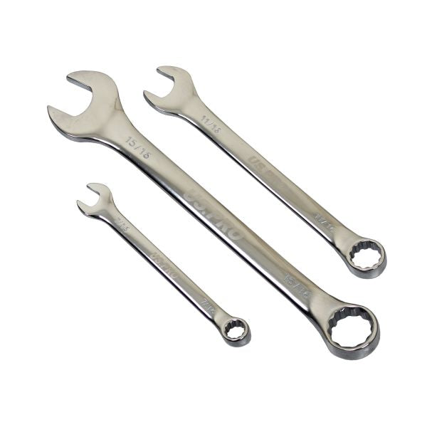 US PRO 11pc SAE/AF COMBINATION SPANNER WRENCH SET 3/8 - 1 B1853 by Bergen
