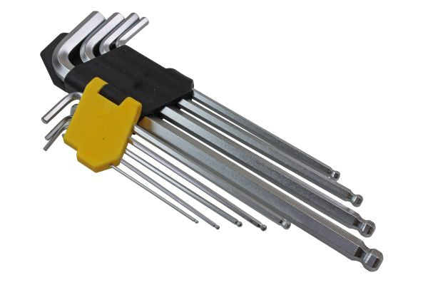 US Pro 9PC EXTRA LONG BALL HEX ALLEN KEY SET B2234