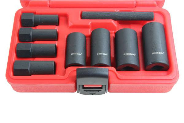 Bergen 9pc 1/2" Dr Impact Locking Wheel Nut Socket Set B1321