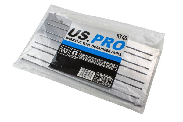 US PRO Tools 6'' X 12'' Magnetic Tool & Small Parts Organizer Panel 6740