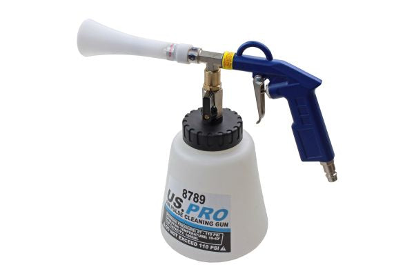 Car Cleaning Gun, Car Detailing Tools - Air Pulse Car Wash Gun Interior Cleaner, with 1L Foam Bottle, High Pressure Spray Nozzle, Car Care Essentials