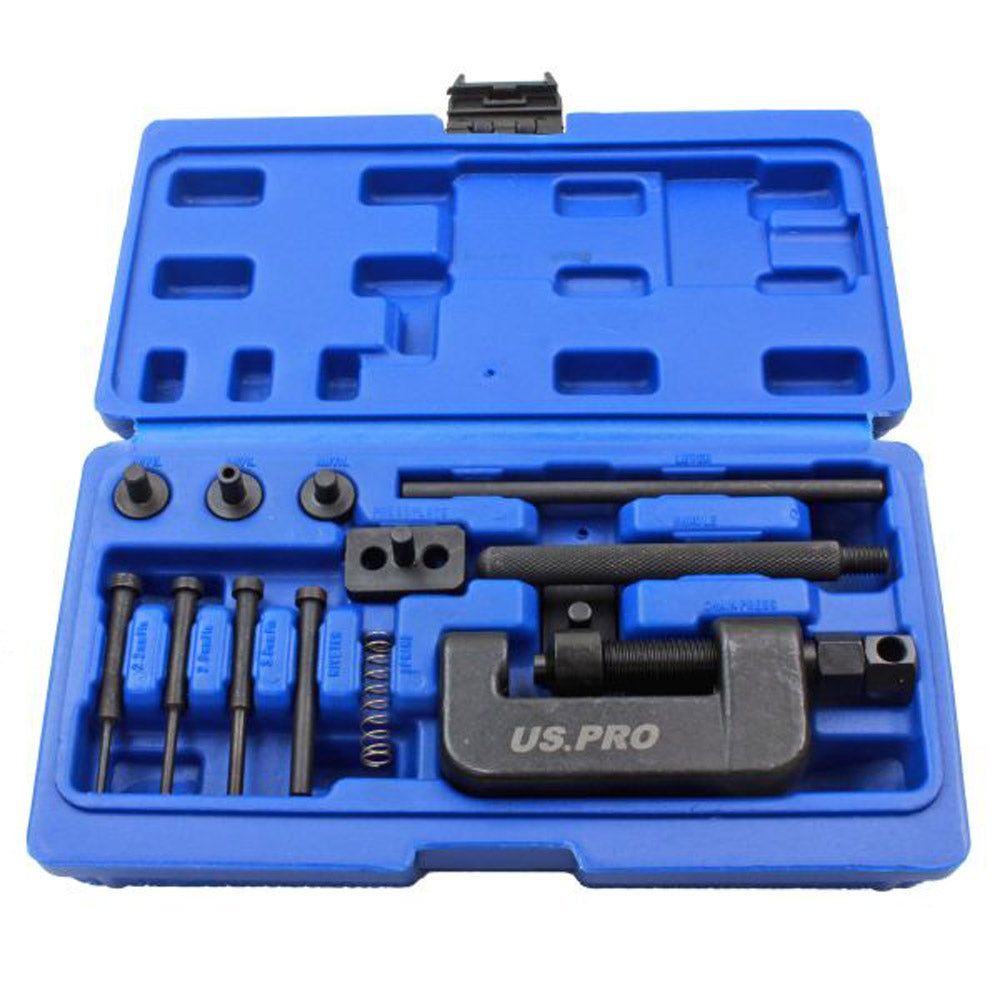 US Pro Motorcycle Chain Splitter Breaker & Link Riveter Tool