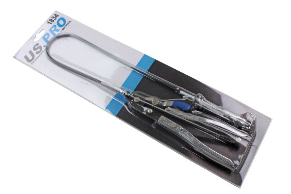 US Pro Long Reach Flexible Hose Clamp Pliers Strong Oil Coolant Fuel Pipe Clips