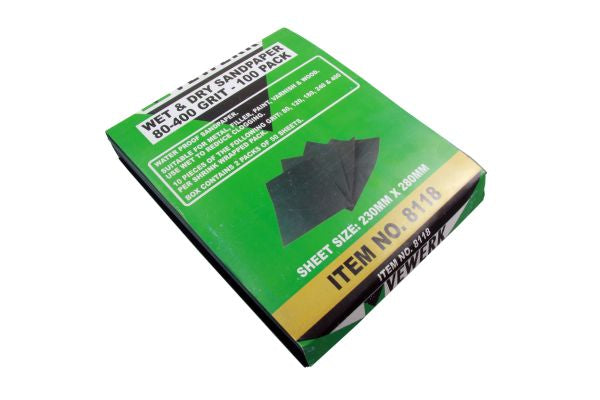Sandpaper 100 sheets Assorted Wet