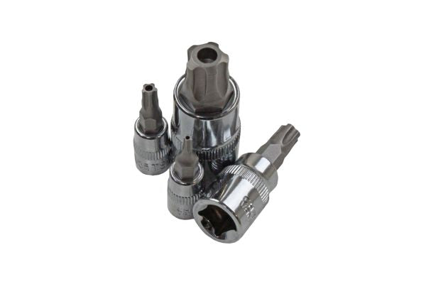 12pc 5 Sided Tamper Torx Plus Bit Socket Set T8 - T60 S2 Steel