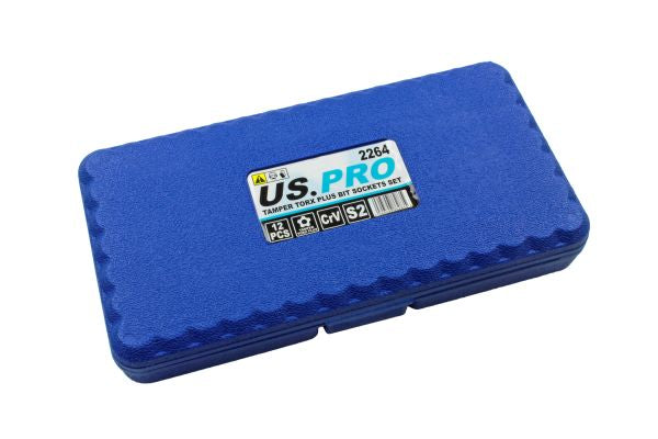 12pc 5 Sided Tamper Torx Plus Bit Socket Set T8 - T60 S2 Steel