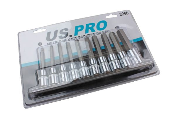 US Pro 1/2 Long Hex Bit Sockets Set Allen 100mm 6 7 8 9 10 11 12 13 14 17mm