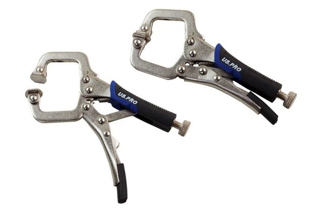 2 x Mini C Clamps 5'' Inch 125mm Locking Mole Grips Welding Woodwork DIY