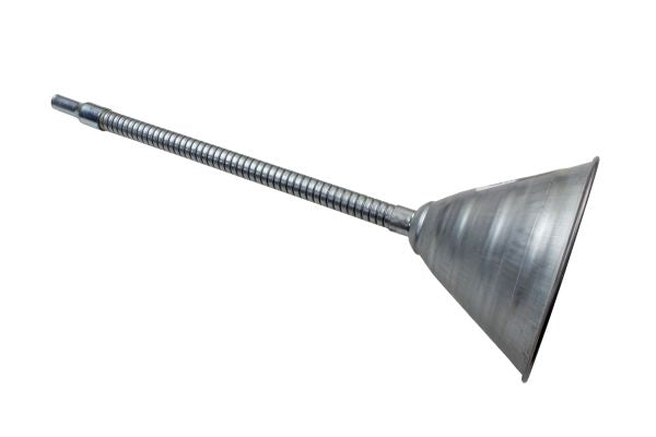 Metal Oil Funnel 150mm With 335mm Long Flexi Pipe Spout Cars Automotive US Pro