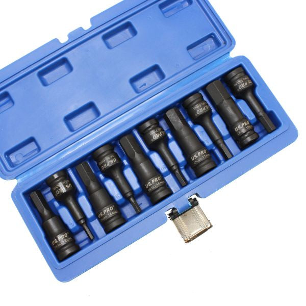 Impact HEX Allen Star Socket Bit Set 1/2'' Drive Long H5-H19 US Pro