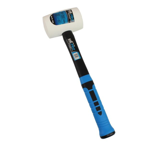 32oz White Rubber Mallet Non Marking Hammer Face Fibreglass US Pro