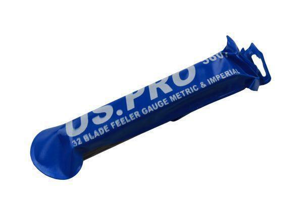 US PRO Pro 32 Blade Leaf Dual Marked Metric and Imperial Feeler Gauge B5867