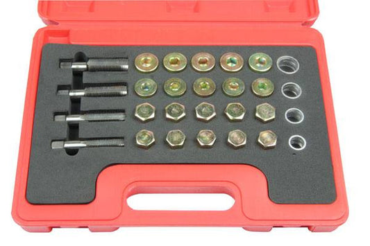 Bergen 64pc Universal Drain Sump Plug Repair Kit Damaged Thread Oil M13-20 B3005
