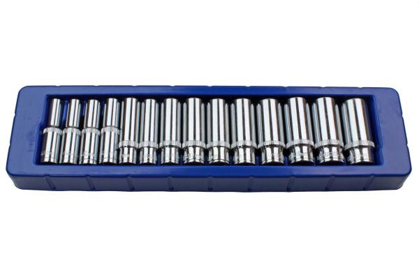 US PRO 14 pc 3/8 Dr 8-21mm Deep Single Hex Socket Set 6 point B1389