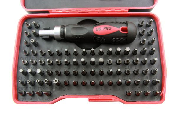 US PRO 101PC BIT SET WITH RATCHET DRIVER B2043
