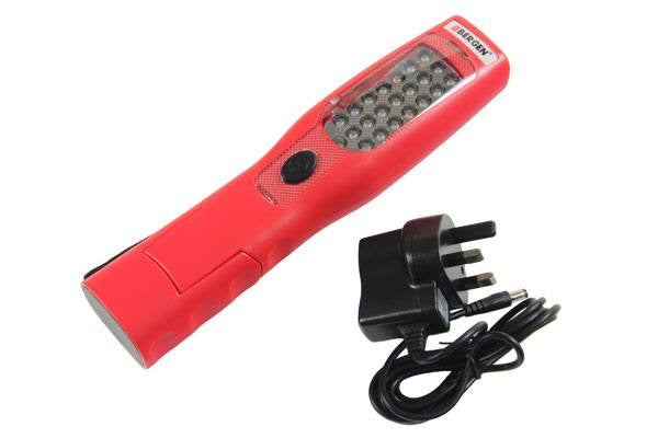 BERGEN Rechargeable 21 LED Worklight & 5 Light Torch Magbender Adjustable B5355