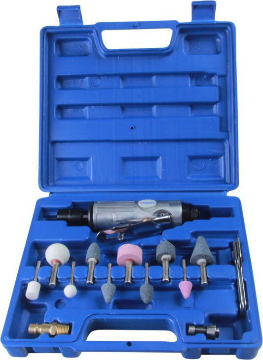 BERGEN 15pc Mini AIR DIE GRINDER KIT B8401