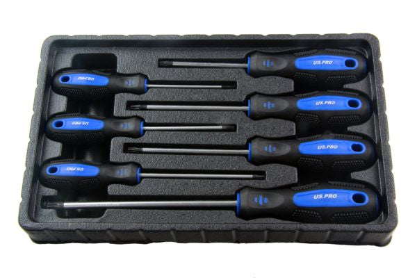 US PRO 7pc Torx Star Screwdriver Set Trx-Star Cushioned Grip Screwdrivers T10-30 B1586