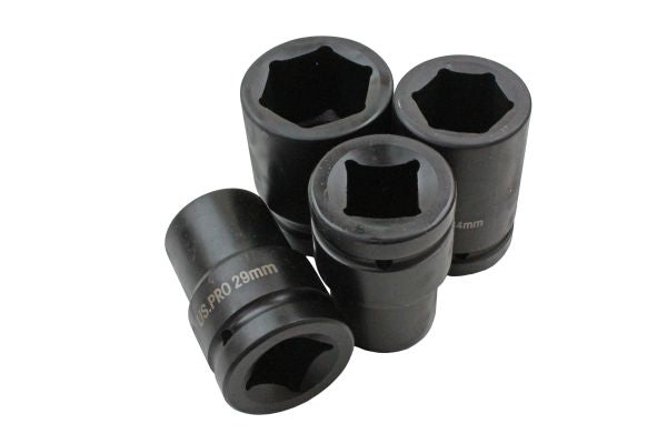 US PRO 12pc 1"dr DEEP IMPACT SOCKETS 24-41mm single hex 1 inch Socket Set