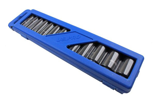 US Pro 13pc 1/2"dr Deep Impact Sockets Metric 12 point Bi-Hex 13-32mm B1683
