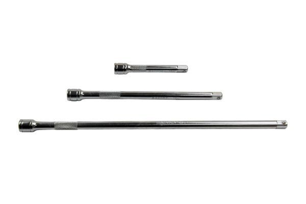 US Pro 3pc 1/4 Dr Extension Bars Set 75mm 150mm 228mm B3261