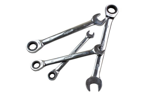 US Pro 12pc Ratchet Spanner Set 8-19mm 72 teeth Ratcheting Wrench Spanners B2233