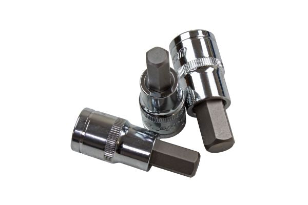 US Pro 5 piece set of 1/2" drive metric hex bit sockets 7, 8, 10, 12, 14mm 60mm length B3410