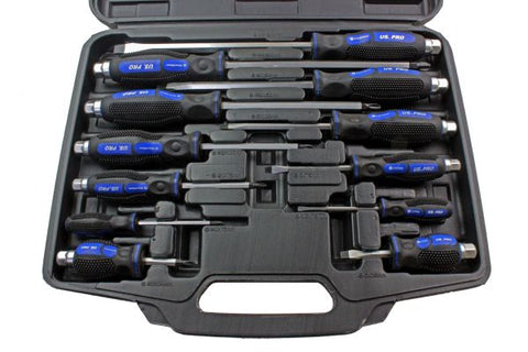 US Pro 12pc Go-through Screwdrivers Set, Screw Driver Slotted, Philips B1610