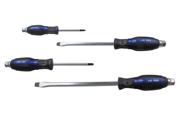 US Pro 12pc Go-through Screwdrivers Set, Screw Driver Slotted, Philips B1610