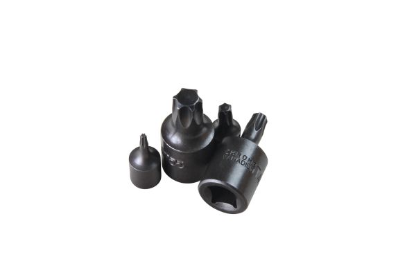 Bergen 11pc 1/4" & 3/8" dr Torx / Star Bit Sockets On Socket Rail B1199
