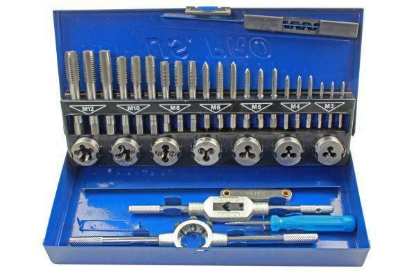 BERGEN 32pc METRIC TAP AND DIE M3-M12 SET B2553
