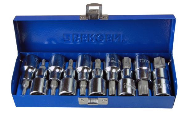Bergen 10 piece 1/2 Torx Trx-Star BIT SOCKET SET 1/2" Drive 10pc B1128