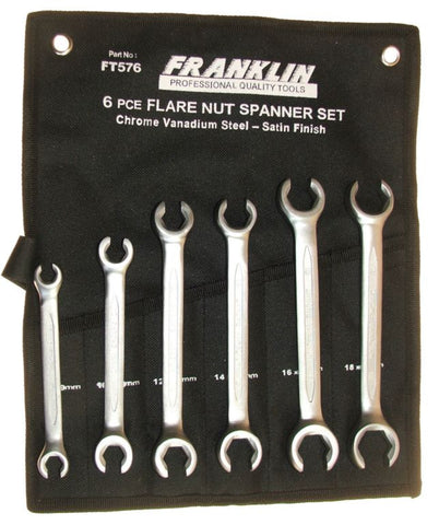 Franklin Tools 6pc Flare Nut Wrench Set 8-19mm FT576