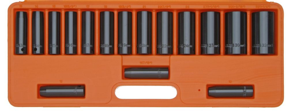 Franklin Tools 16pc 12pt Deep Impact Skt 10-32mm 1/2" TA803