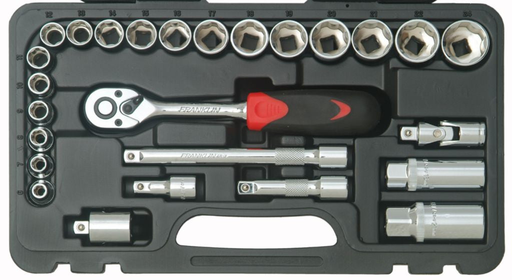 Franklin Tools 26pc Socket Set 72T 3/8" dr XL3826