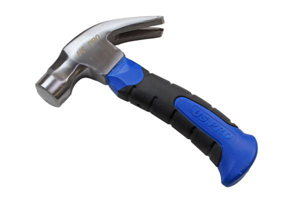 US PRO Tools 10oz Stubby Claw Hammer With Nail Starter