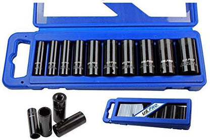 US PRO 10 Piece 3/8'' Dr Deep Impact Metric Socket Set 10 - 24mm 1680