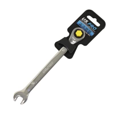US PRO 10mm Ratchet Spanner Wrench 72 Teeth Combination Gear Polished Chrome