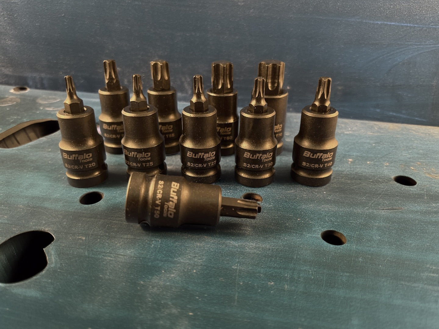 10pcs Impact Star Bit Socket Set 1/2'' Drive Torx TRX Star Sockets T20 T25 T27 T30 T40 T45 T50 T55 T60 T70