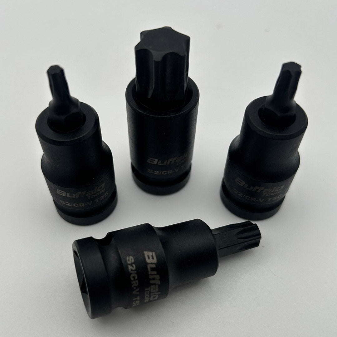 10pcs Impact Star Bit Socket Set 1/2'' Drive Torx TRX Star Sockets T20 T25 T27 T30 T40 T45 T50 T55 T60 T70