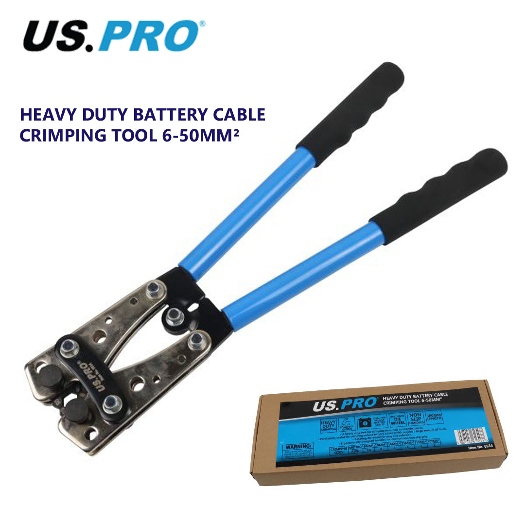 US PRO Heavy Duty Battery Cable Crimping Tool 6-50mm� for Battery Terminals