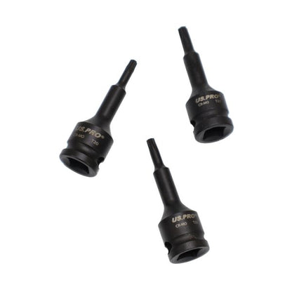 US PRO Tools 7PC 3/8'' DR Impact Star Torx Bit Sockets Set TRX T20 - T50 3990