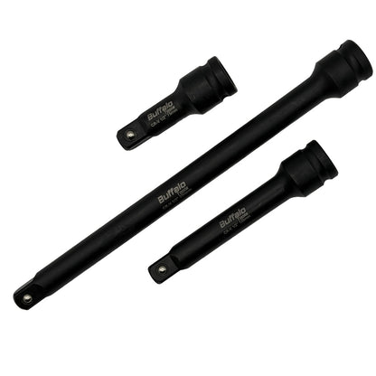 Buffalo Tools 1/2''Dr 3pc Impact Extension Bar Set 75mm 125mm 250mm