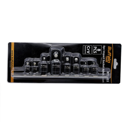 Buffalo Tools 8pc Impact Socket Converter Reducer Adapter Set 1/2'' 1/4'' 3/8'' 3/4''