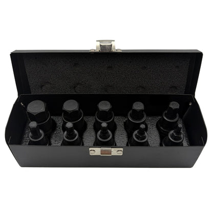 Buffalo Tools 10pc Impact HEX BIT Socket Set 1/2'' Drive 4mm to 19mm Allen Key in Metal Case