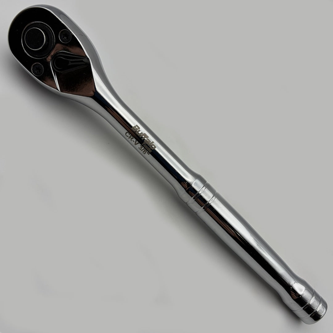 Buffalo Tools 3/8 Drive Quick Release Ratchet Reversible Straight 72t Socket Wrench